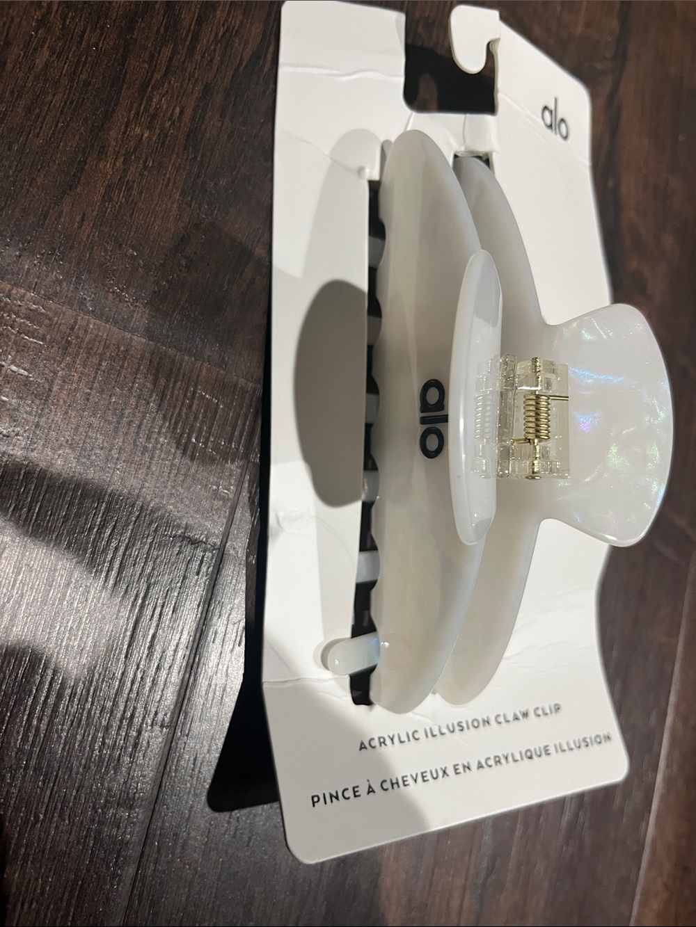 Alo white womens hair clip